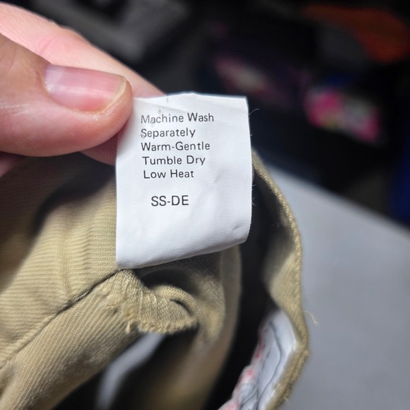 Vintage Woolrich Woman Khaki Espa Stretch Shorts Size 12 Pockets - Picture 5 of 9